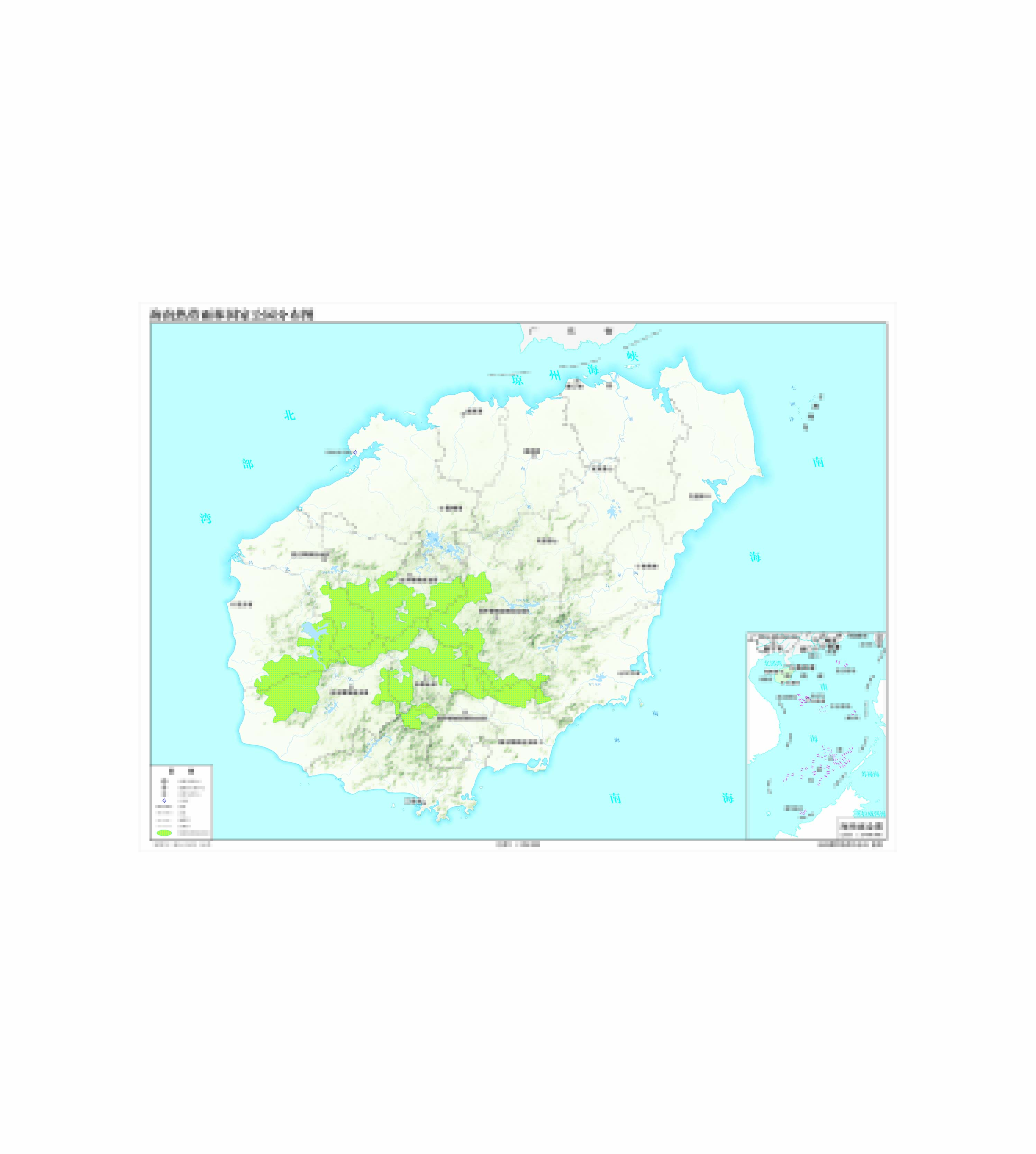 海南热带雨林国家公园分布图